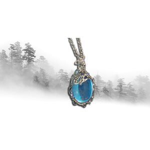 Silver Wire Moonstone Necklace